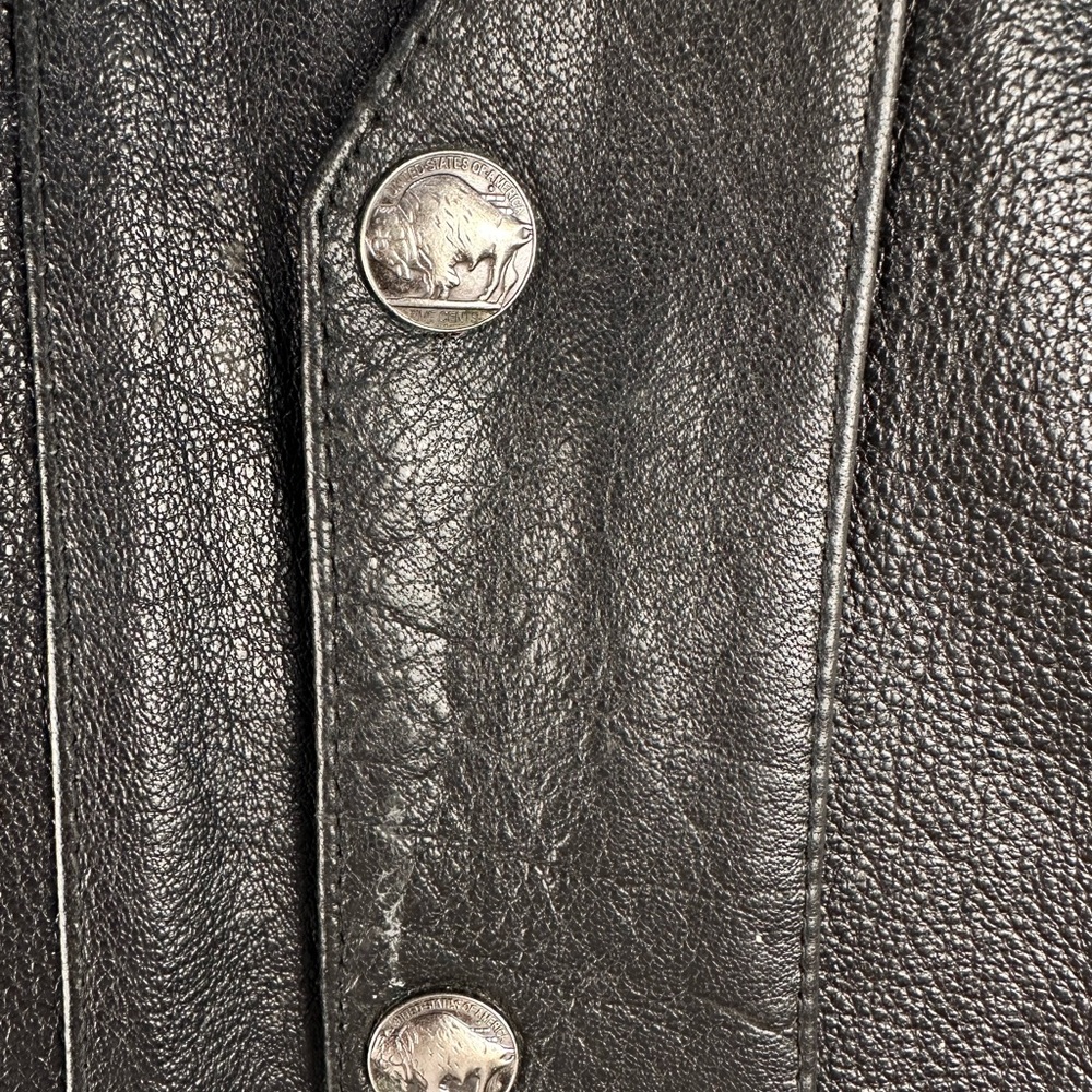 Leather King Classic Side-Lace Leather Motorcycle Vest Sz XXL‎ - Picture 4 of 6